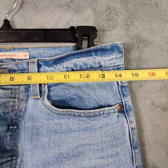 Levis Premium Jeans Women 29 Blue Wedgie Straight High Rise Denim Button Fly - Picture 4 of 8